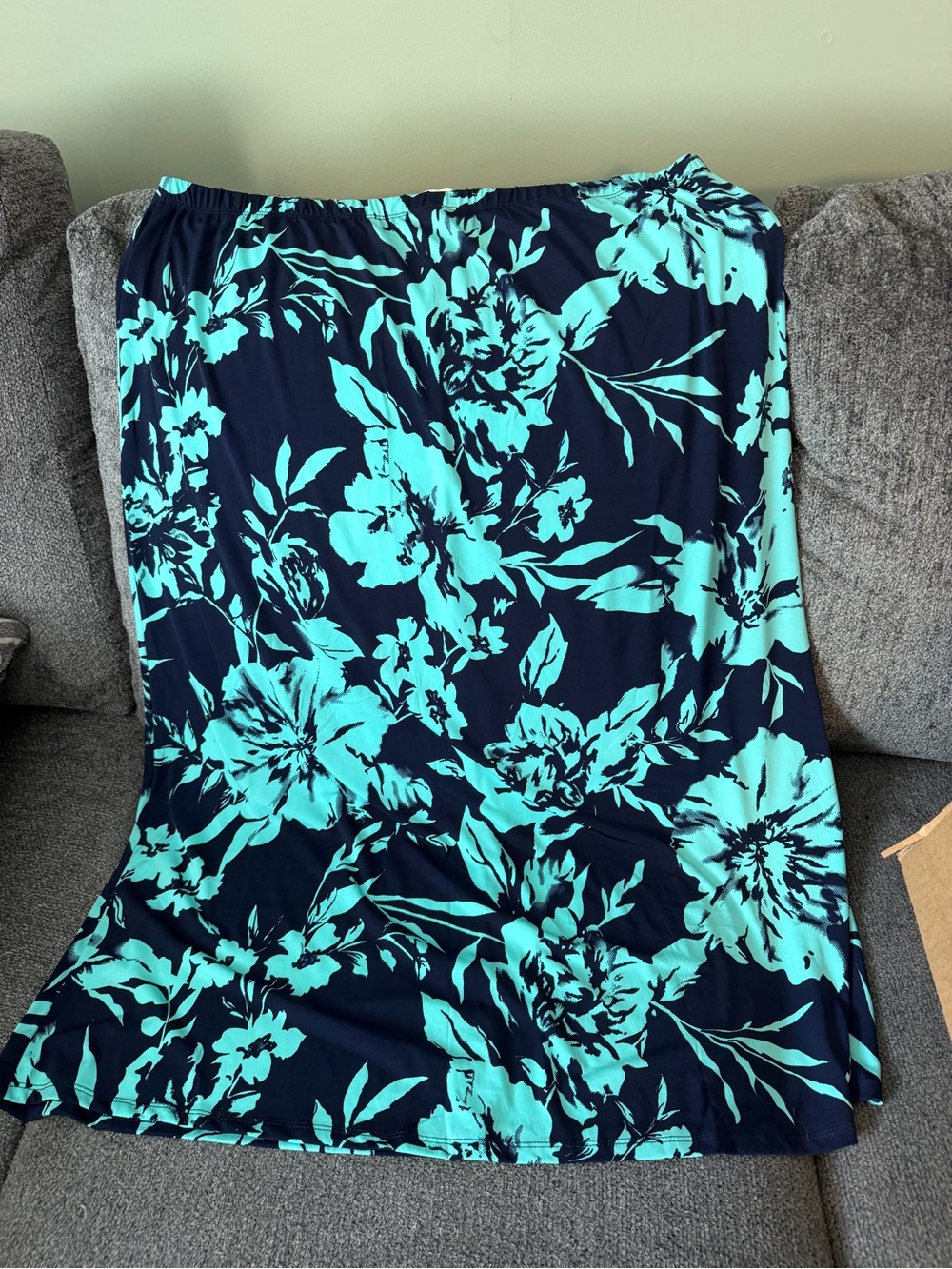 Women’s Navy & Teal Floral Swim Cover-Up Skirt